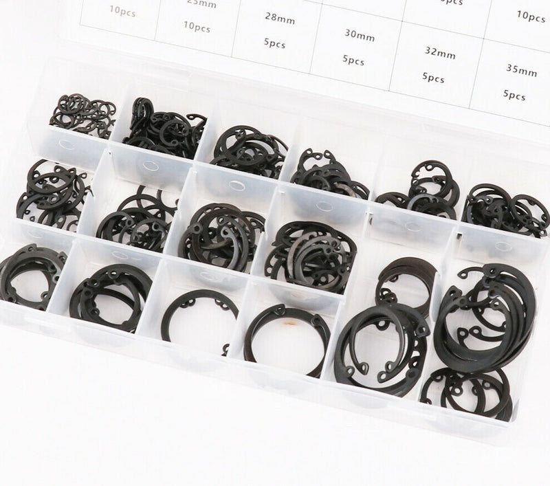 300pc Internal Snap Ring Retaining Circlip Metric Snapring Clips Assortment Kit