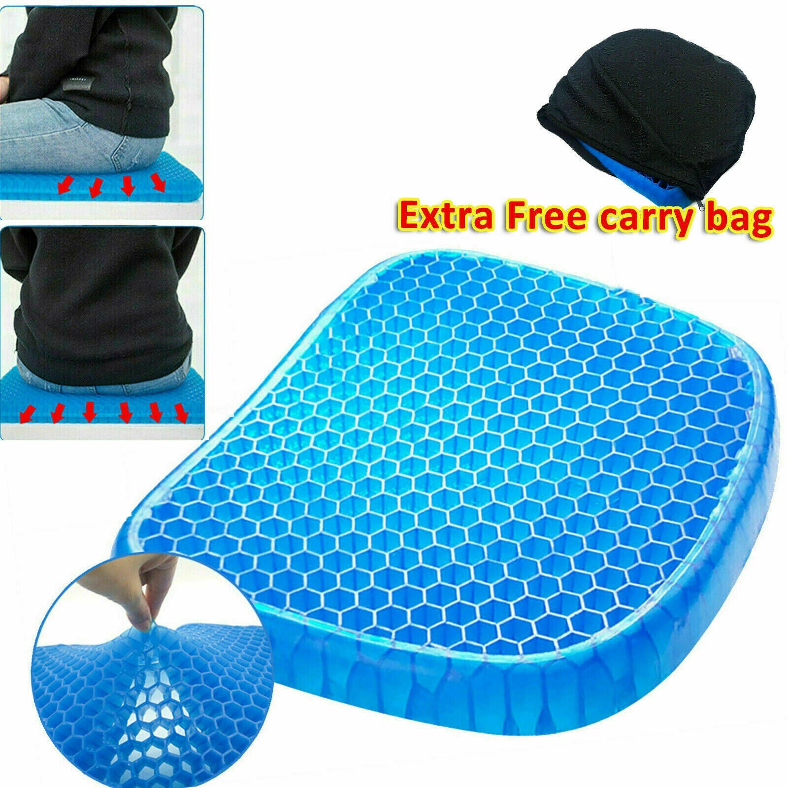 Gel Honeycomb Spine Protector Seat Cushion