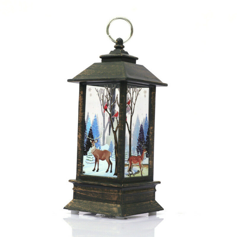 Christmas Candle Decorations LED Lantern Hanging Candlestick Party Vintage Decor