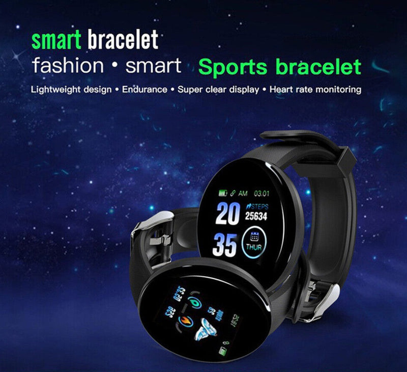 1.3 Inch Smart Watch Sports Bracelet Heart Rate Monitor Blood Pressure Fitness