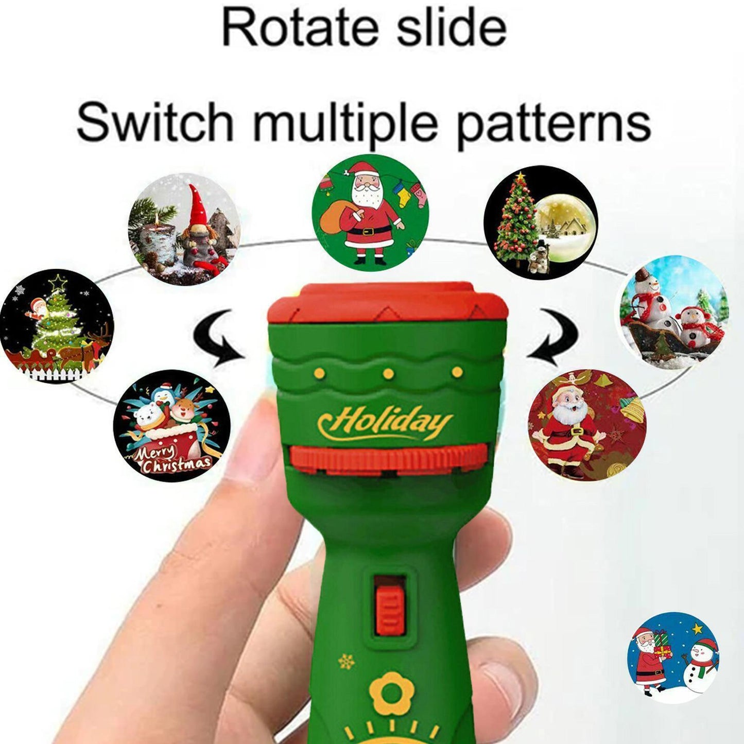 24 Pattern Christmas Slide Projector Torch Projection Flashlight Fun