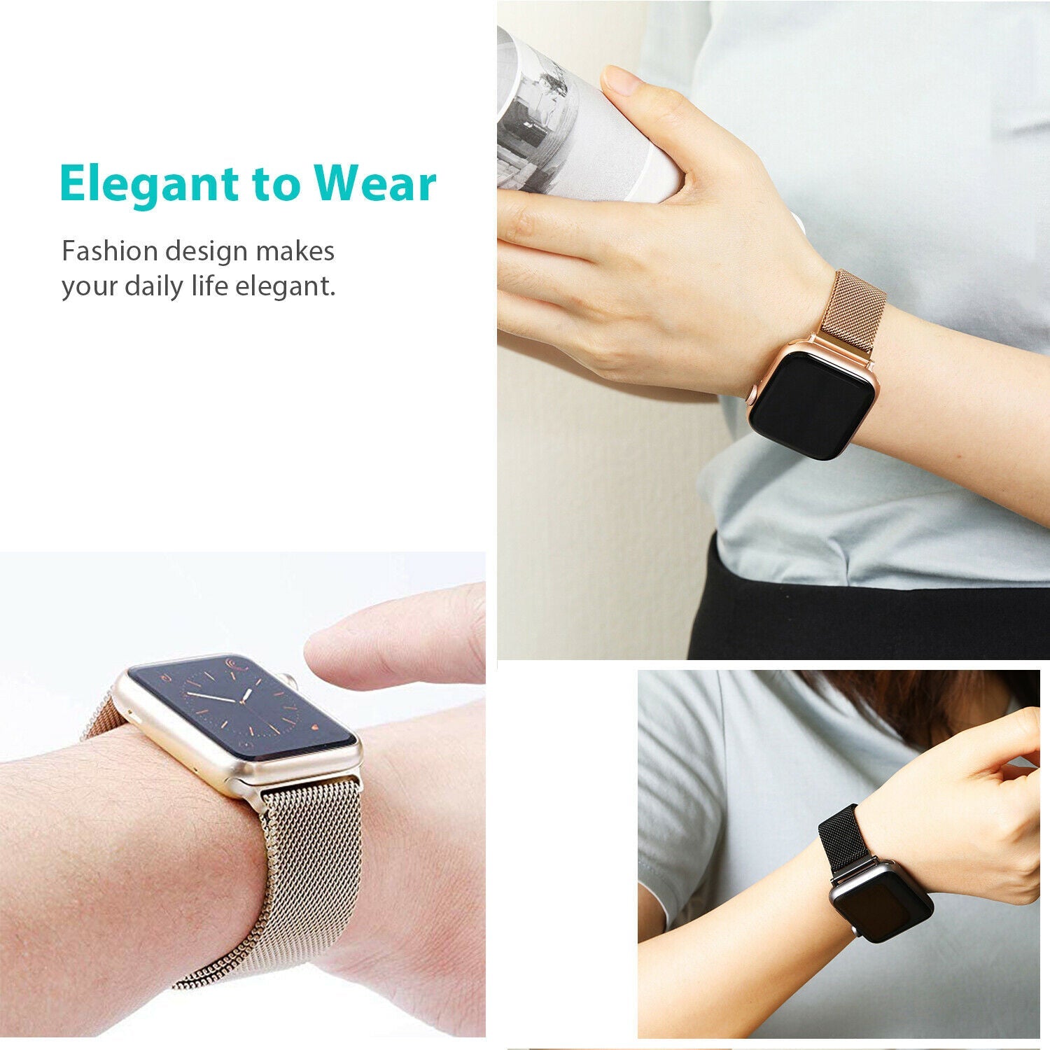 Free Shipping- For iWatch Magnetic Stainless Steel Strap