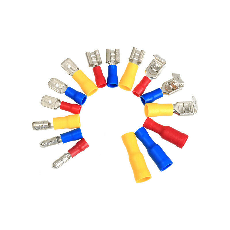 Free shipping- 280Pcs Waterproof Cable Lug Ring Battery Copper Tube Connector Kits Terminal Crimper Flat