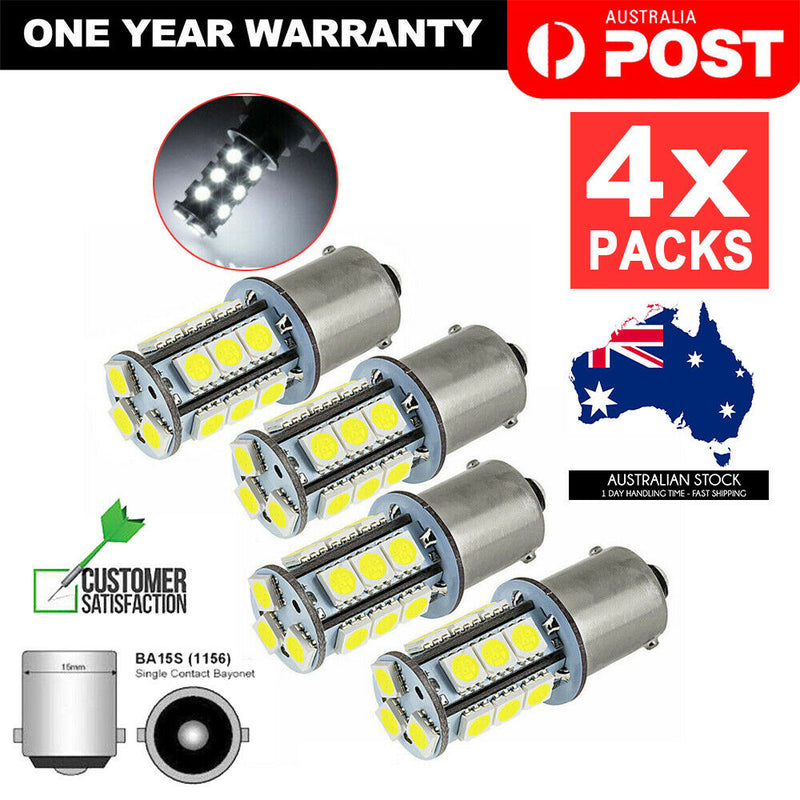 Free Shipping- 4pcs/6pcs/8pcs 12V 1156 BA15S 18 LED Car White Light Bulb