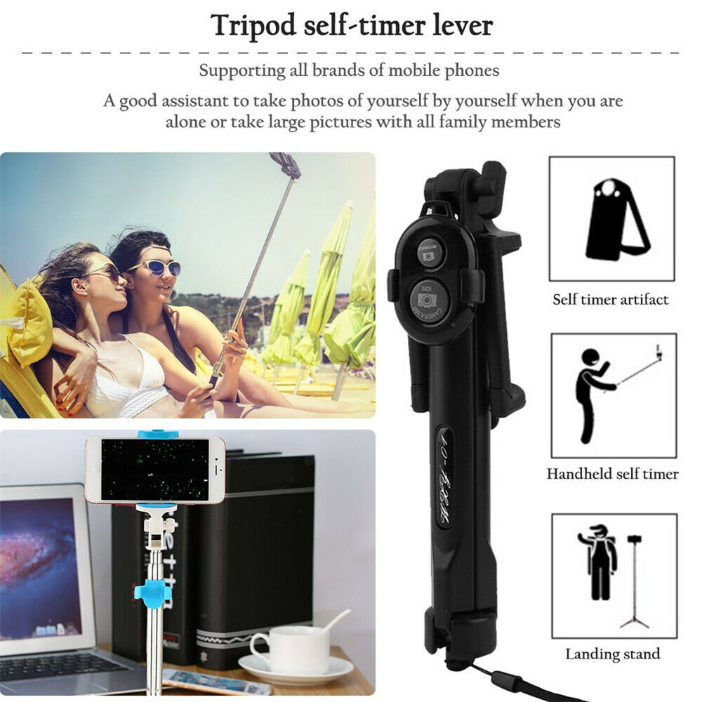 Free shipping-Tripod Handheld Selfie Stick with Bluetooth Shutter