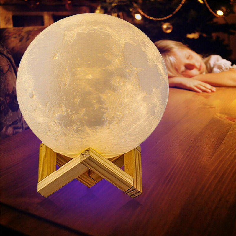 3D Dimmable Moon Touch Sensor Lamp
