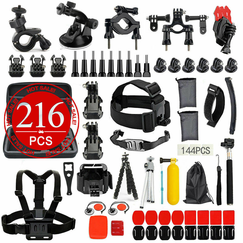 Free shipping-216PCS Accessories Pack Case For GoPro