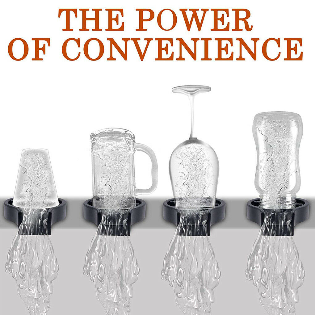 CLEARANCE- Glass Rinser Automatic Faucet Cup Washer Sink Bottle Cleaning for Bar Kitchen