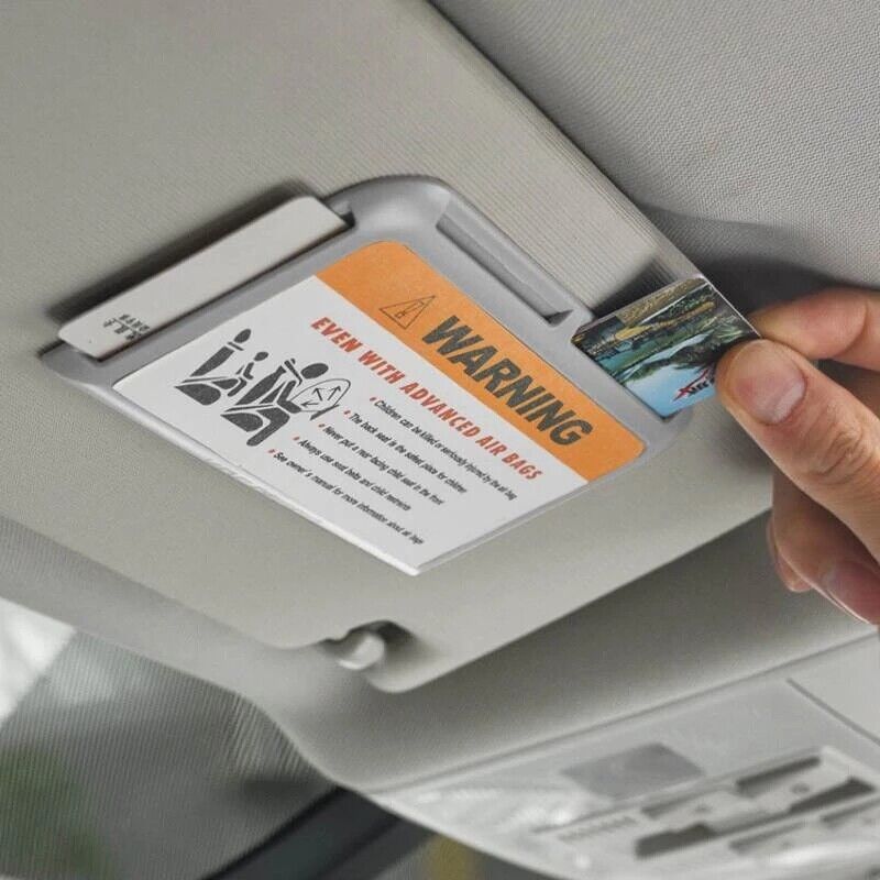Car Sun Visor Card Holder Paste Type Pocket Organizer Pouch Bag Card Car-styling