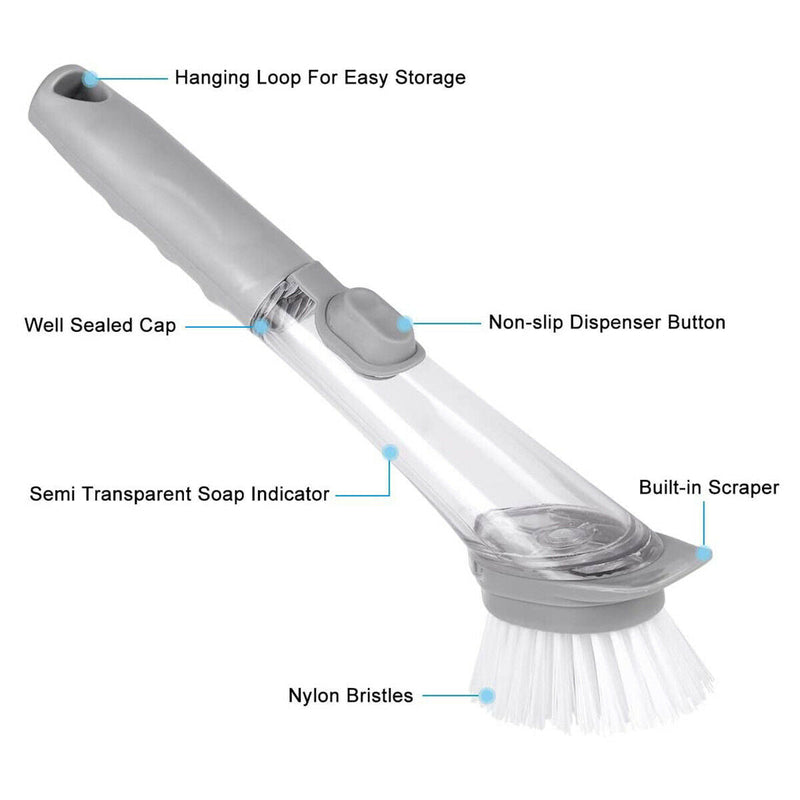 Long Handle Kitchen Automatic Soap Cleaning Brush