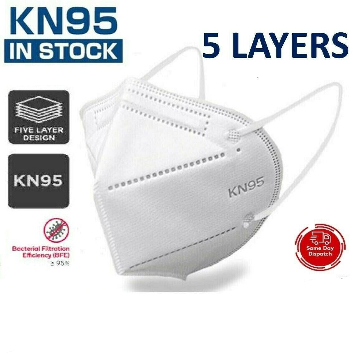 10PCS/20PCS KN95 5 Layer Melt-blown Face Masks Certified