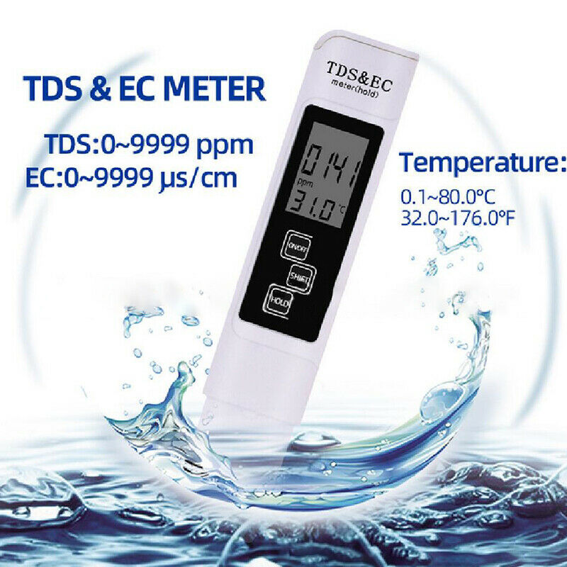 Free shipping- 3 IN 1 Digital LCD TDS & EC Meter Tester with Leather Case