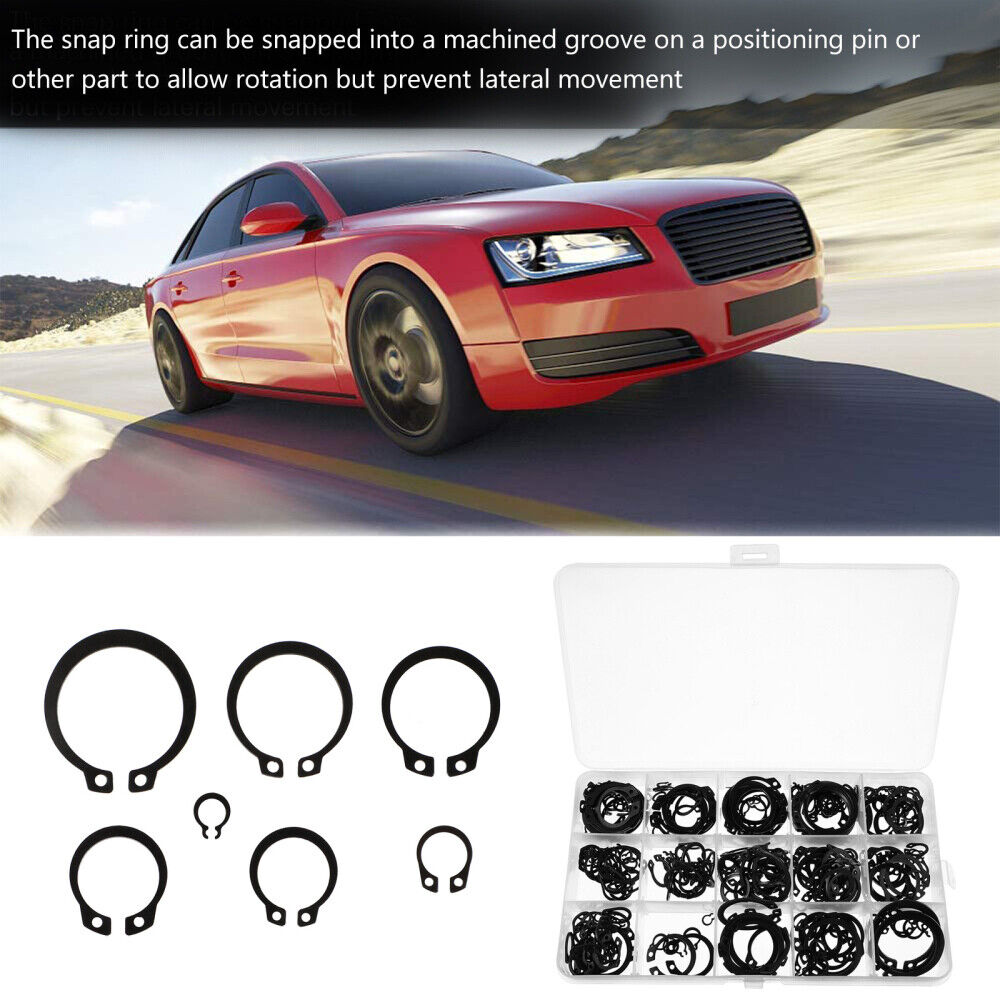 320pcs Circlip Plier Spring Snap Ring Circlip Snap Ring External E-Cli