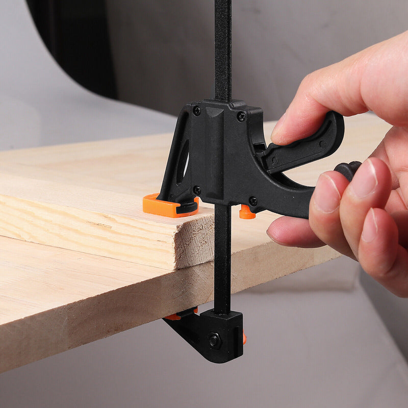 2PC 4" Quick Woodworking Clip Bar Clamp F-tyle Grip Quick Ratchet Release Squeeze Tools