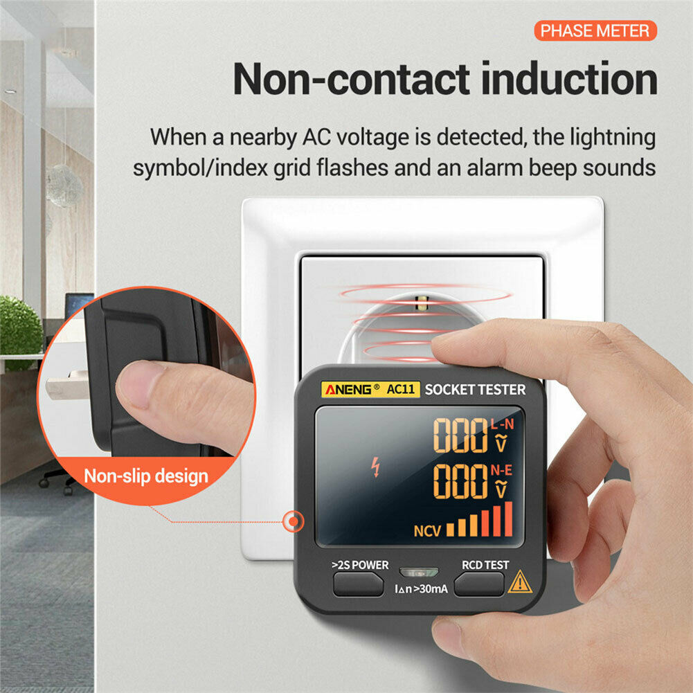 Digital Smart Socket Tester Voltage Test Socket Detector AU Plug