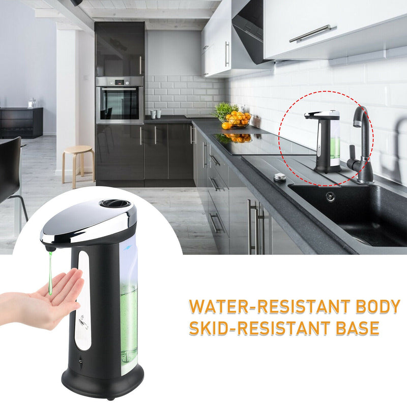 400ML Automatic Soap Dispenser Touchless Handsfree IR Sensor Dispenser Hand Wash