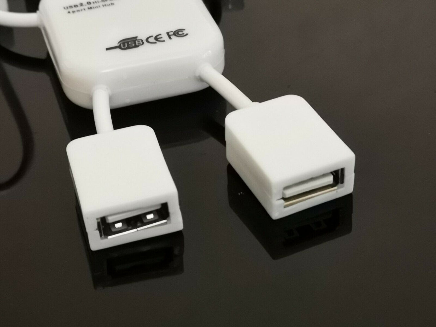 4 Port USB Plug-in Device HUB 2.0 USB Line Robot shape PC Powered Adapter