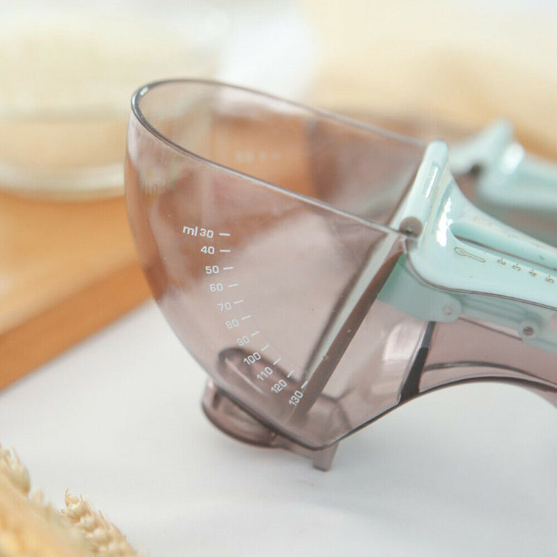 Free shipping- 2pcs Baking Plastic Kitchen Scale Gauge Scoop Adjustable Measuring Spoons