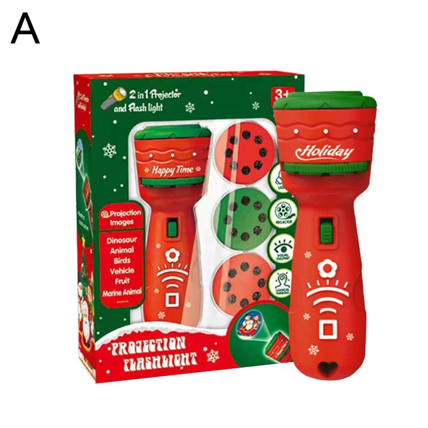 24 Pattern Christmas Slide Projector Torch Projection Flashlight Fun
