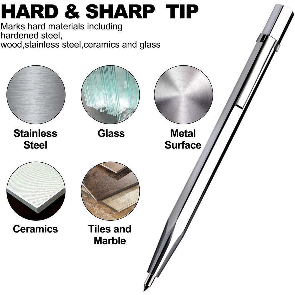U Scribe Jig 4-Pack Pens With 16 Extra Tips - Includes Steel Ruler & Magnet, For Engraving Metal U Scribe Jig 4-Pack Pens With 16 Extra Tips - Includes Steel Ruler & Magnet, For Engraving Metal