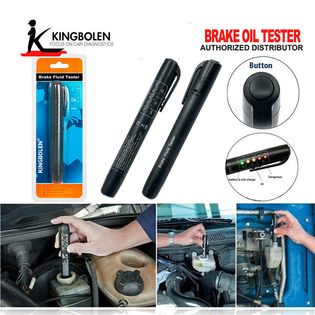 Brake Oil Fluid Tester LED Moisture Liquid Tool Car Vehicle Test Indicator Pen