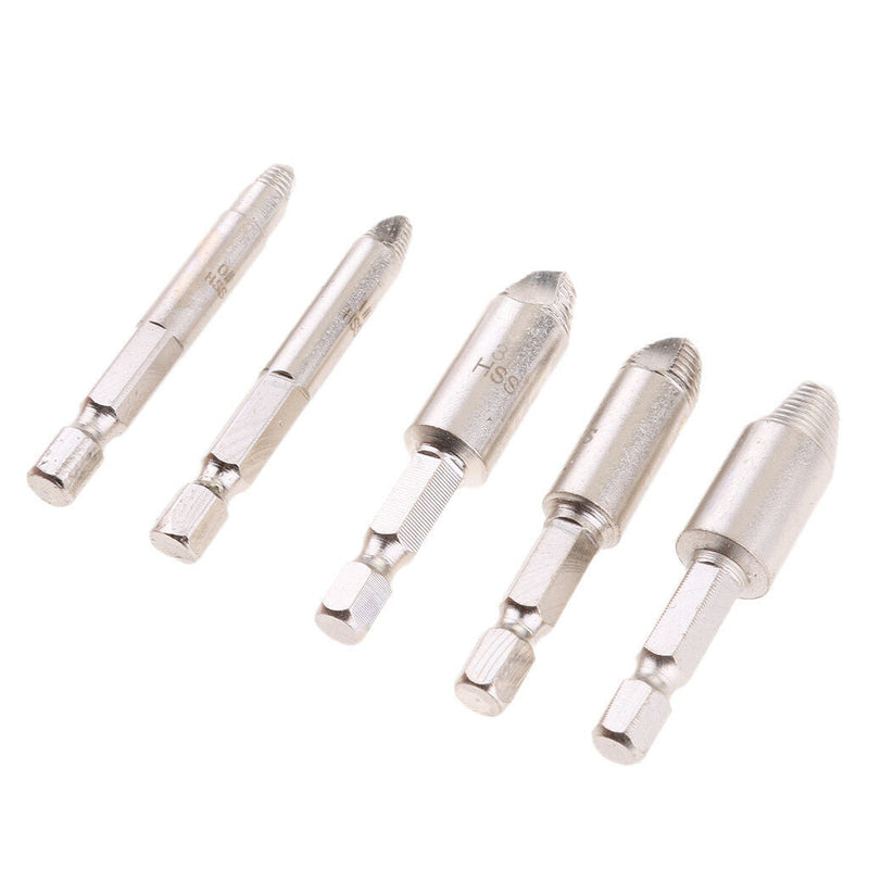 Free shipping- 5pc Damaged Broken Stripped Screw Drill Bit Tool Set Bolt Remover