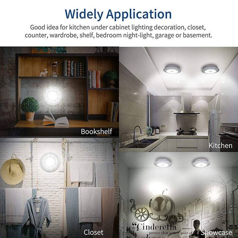 3X Wireless LED Light with Remote Control Timing Closet Under Cabinet Lights