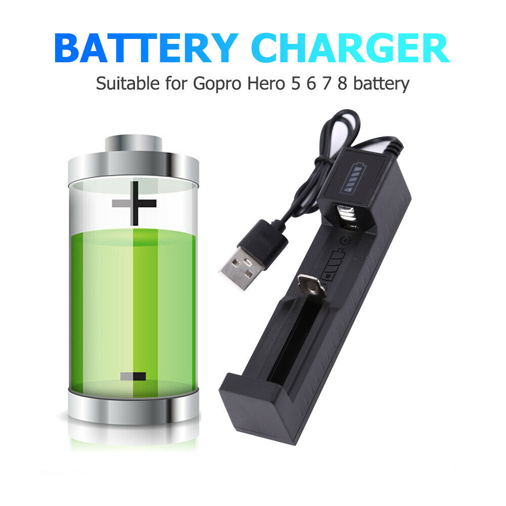 USB Battery Charger 1 Slot Charging Adapter with battery 18650/14500M Rechargeable Lithium Battery