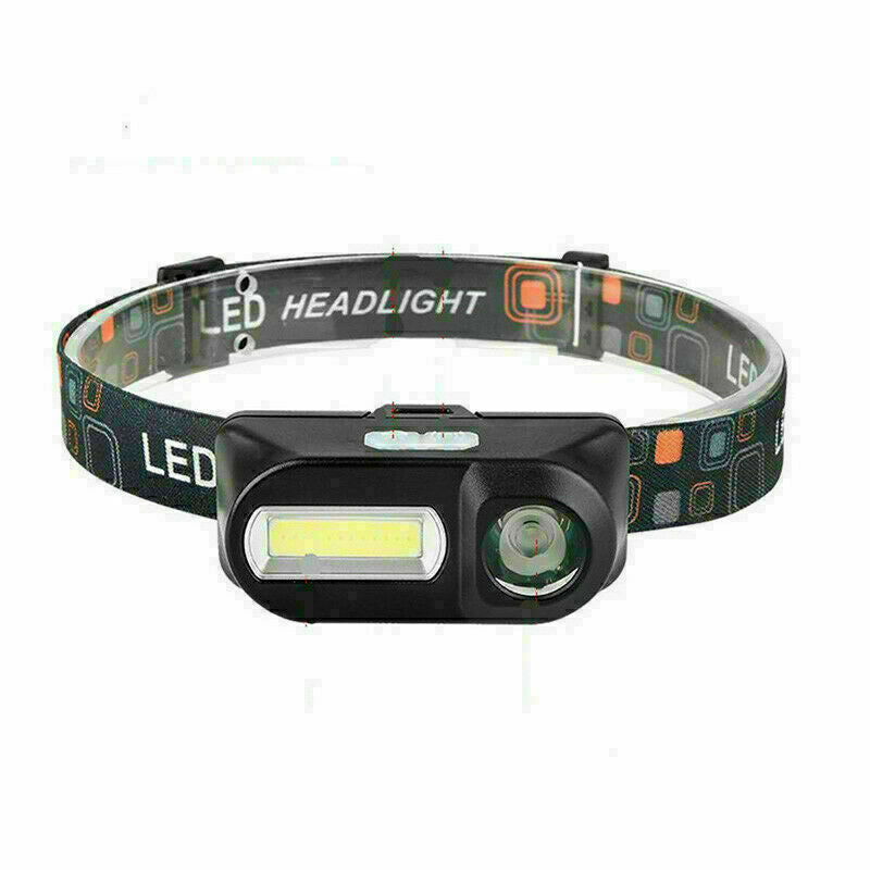 COB LED Headlight Headlamp Flashlight USB Rechargeable Torch Camping Hiking Night Fishing Light