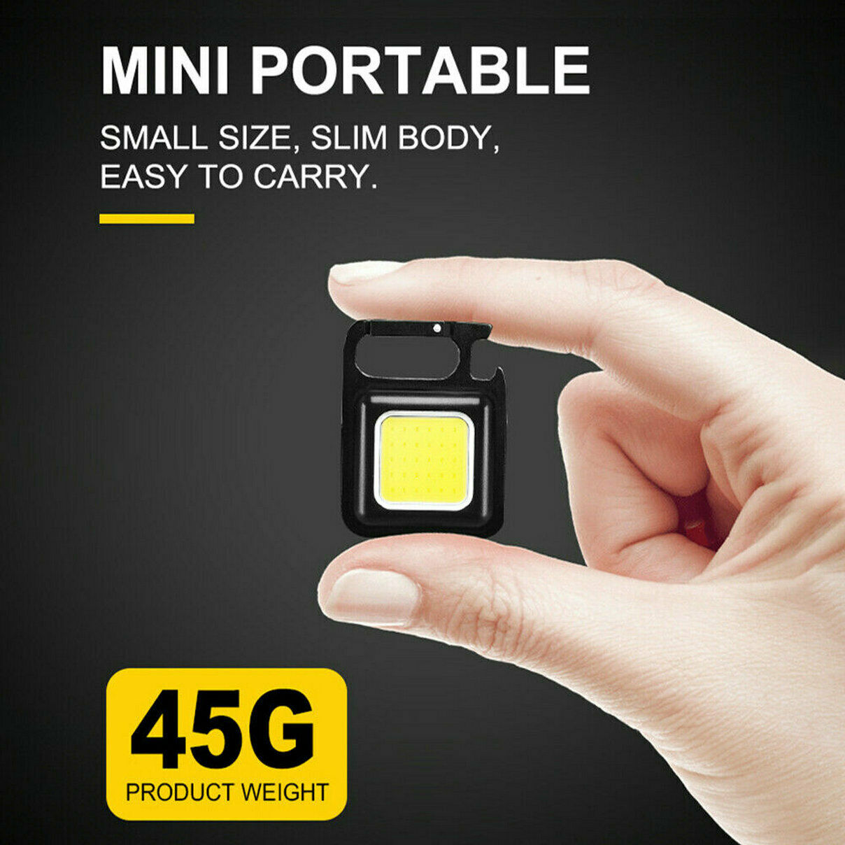 Mini Cob 800 Lumens Mini COB Flashlights Bright Rechargeable Keychain Small Fla ...