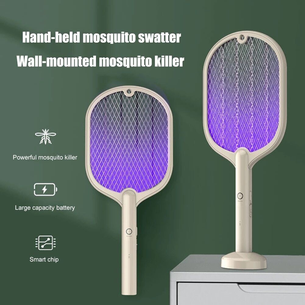 Rechargeable Bug Zapper Mosquito Swatter Racket Electric Fly Insect Ki