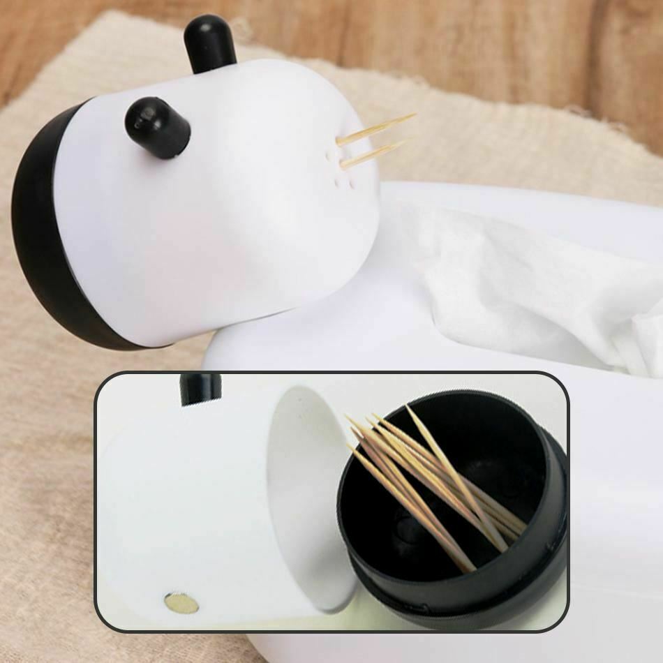 Cute Cow Tissue Box Holder & Toothpick Container