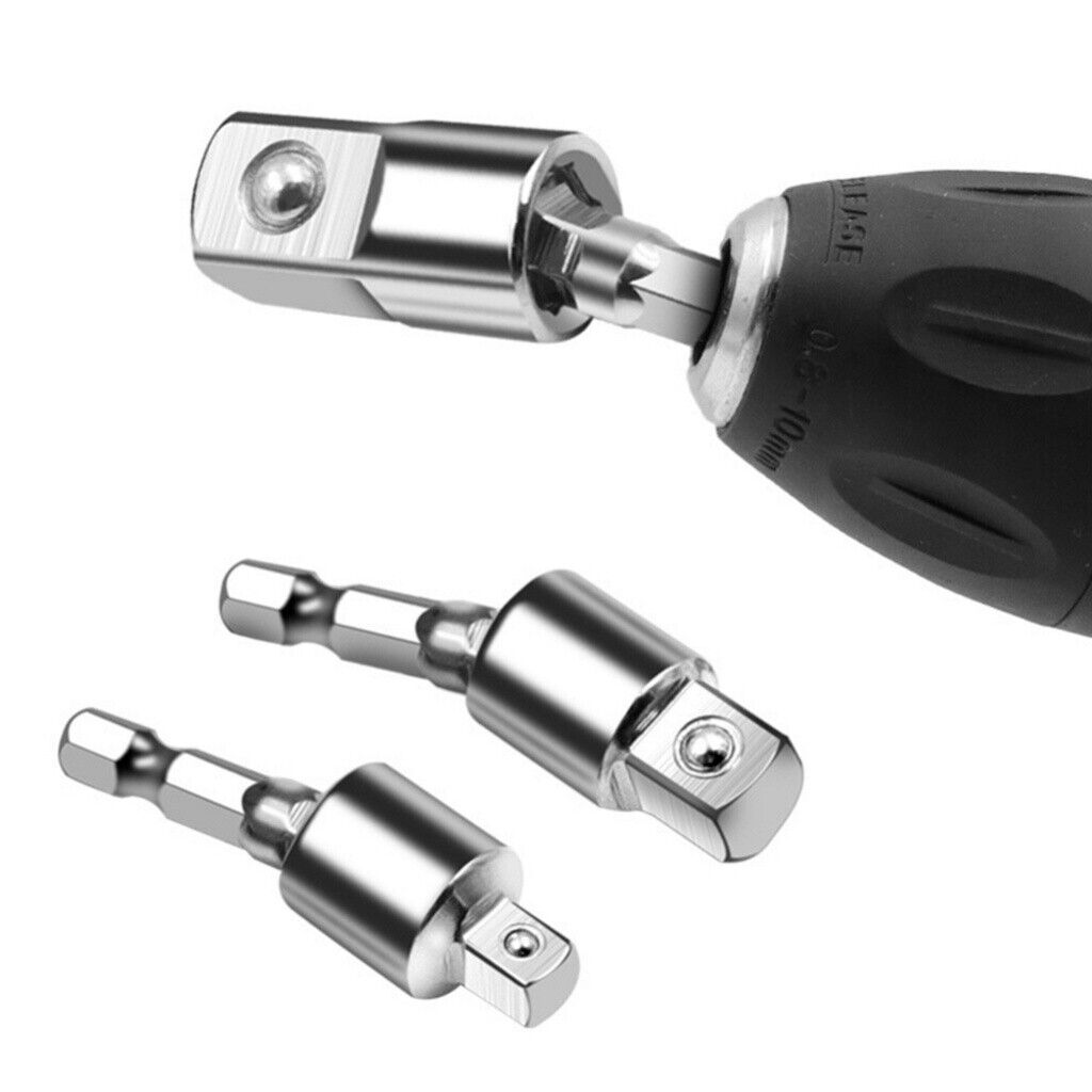thumbnail image 2 of 1/4, 3/8, 1/2 Inch Drive Hex Bit To Screwdriver Adapter Set – Socket Tool Drivers (NK) 2 of 4