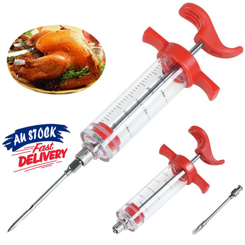 Marinade Injector Syringe Food Flavor Seasoning Meat Injection Gun Chicken BBQ