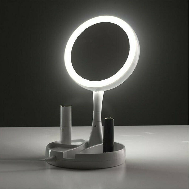 Free shipping- LED 10X Magnifying Double Side Makeup Mirror