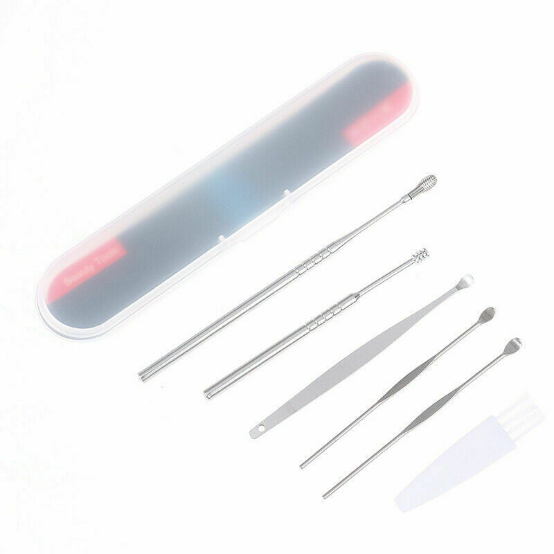 Free shipping- 6pcs Stainless Steel Ear Pick Wax Cleaner