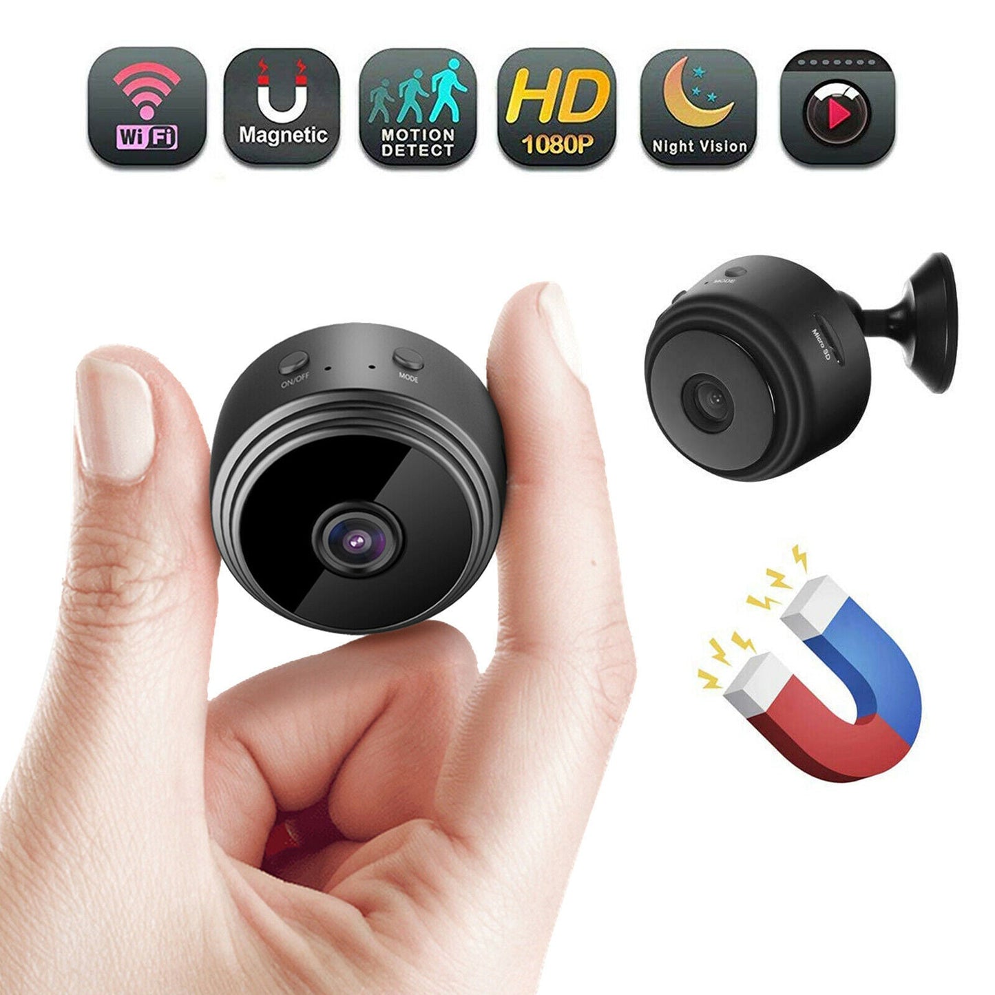 1080P HD Mini Wifi Wireless IP Hidden Spy Camera Security Cam Network Monitor