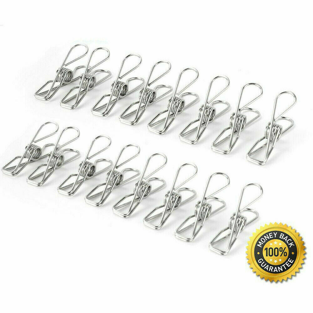20PC Stainless Pegs Hanging Clips