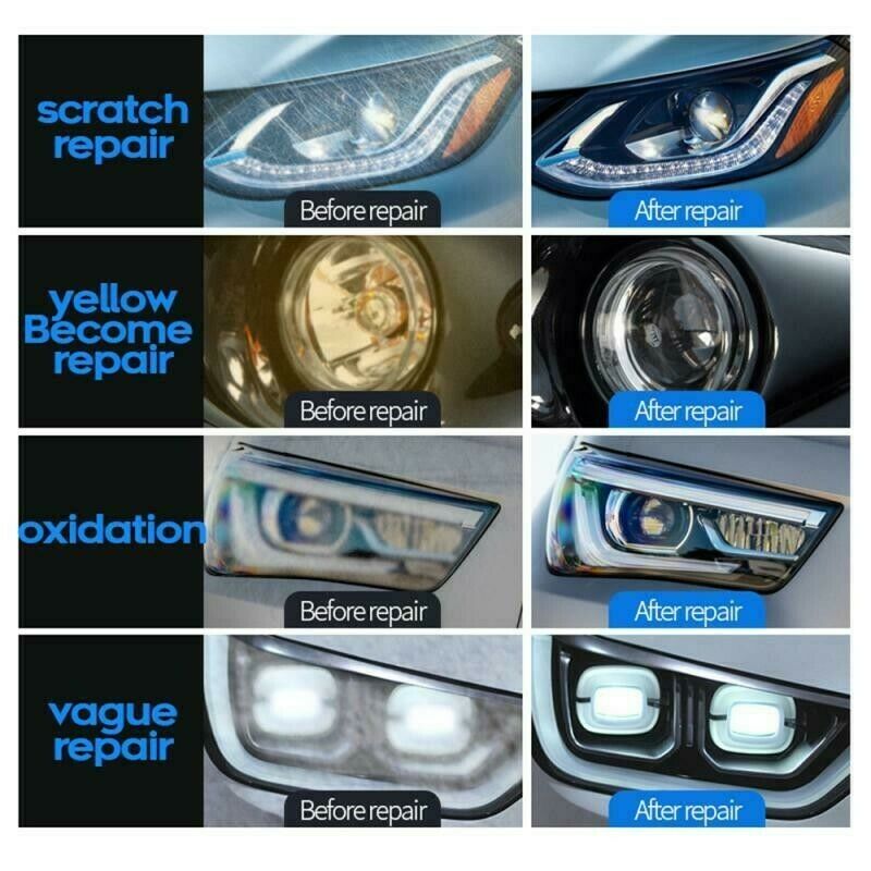 Car Headlight Restoration Kit Clear Lens