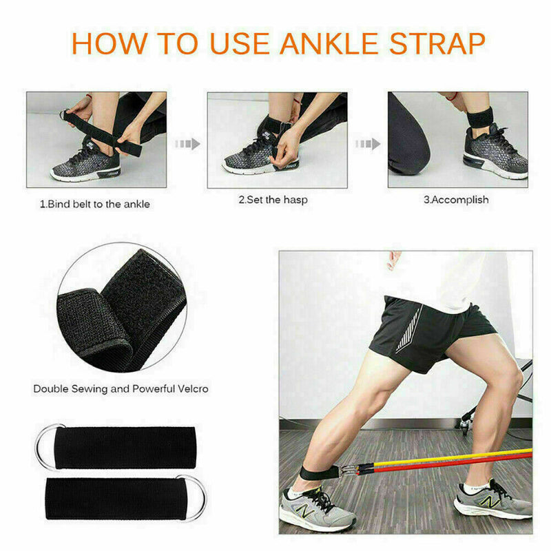 Free shipping-11PCS Latex Elastic Yoga Strap Resistance Bands