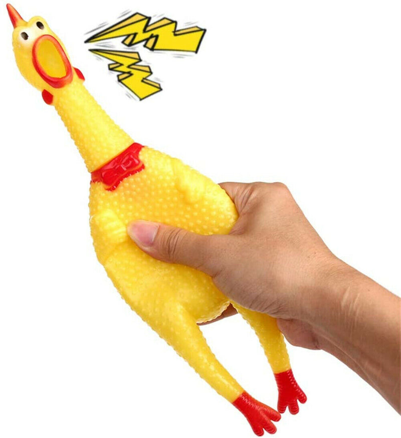 Free shipping- Funny Screaming Chicken Toy Squeaker Shrilling Pet Dog Bite Squeeze Rubber Chew