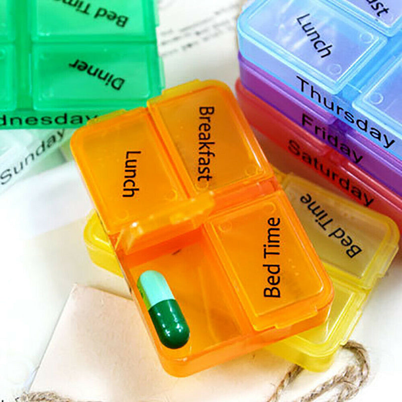 7 Day Pill Box Weekly Medicine Storage Tablet Container Case Organizer Dispenser