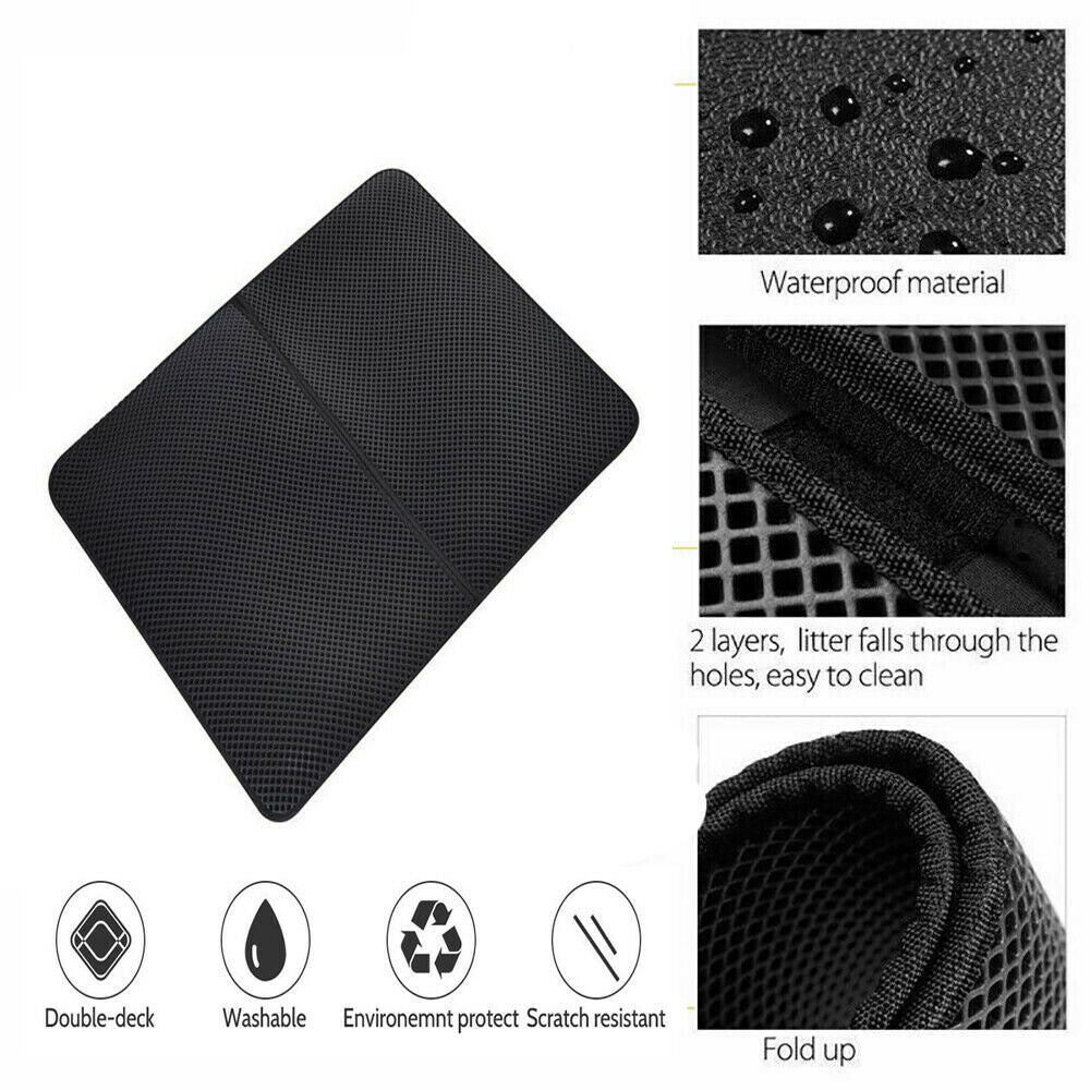 Free shipping-Waterproof Foldable Double-Layer Cat Litter Mat