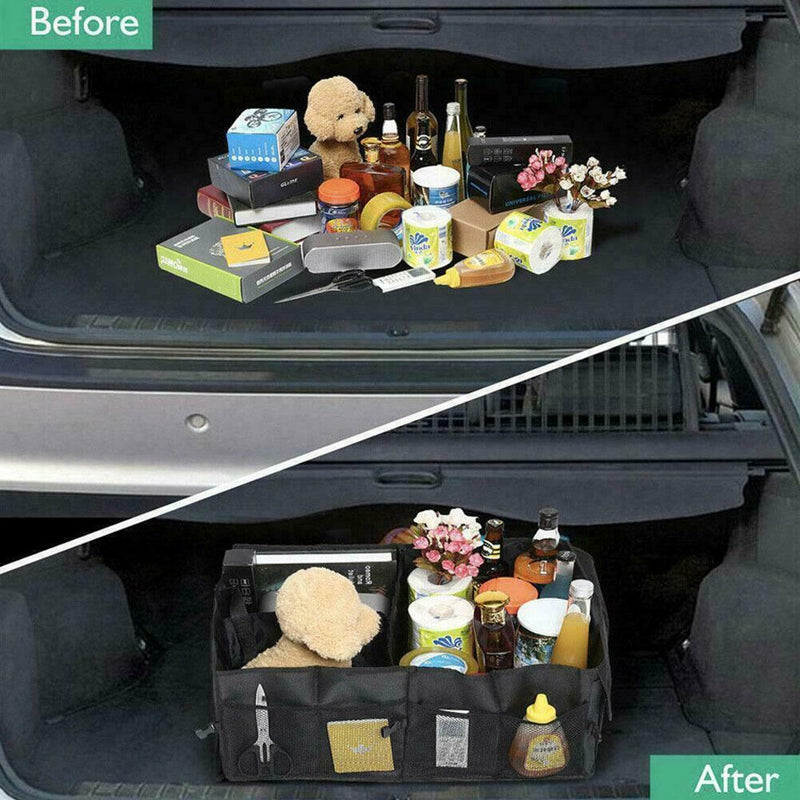 Car Boot Tidy Bag Storage Box Organiser Travel Holder Foldable Collapsible