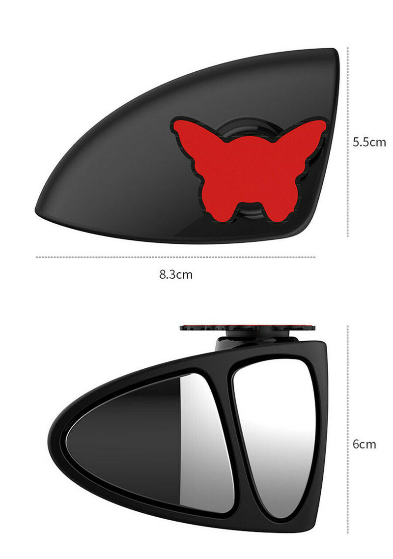 Free shipping- Car Blind Spot Mirrors Parking Aid Rear Side View Mirror 360° Wide Angle 3 Lens