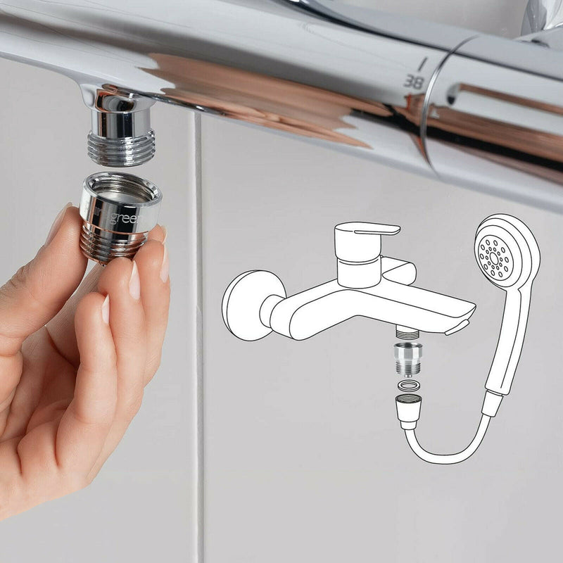 Flow Quick Control Shut-OFF Valve Shower Head Hand Water Saver
