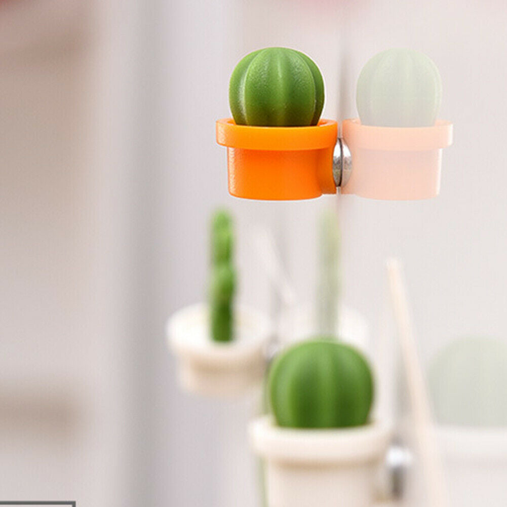 Free shipping- 6pc Cute Cactus Remind Fridge Magnet Refrigerator Sticker Succulent Plant Wall Memo