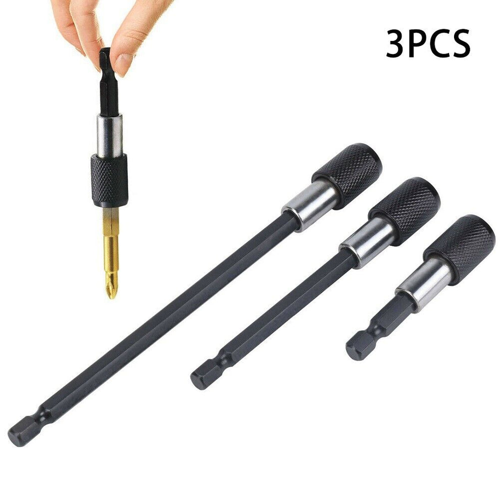 3pcs Hex Self Locking Extension Extender 60 100 & 150mm Magnetic Shaft ...