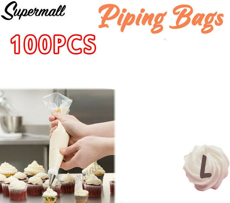 Free shipping-100Pcs Thickened Large Piping Bags PE Disposable Safe Durable Pastry Bags