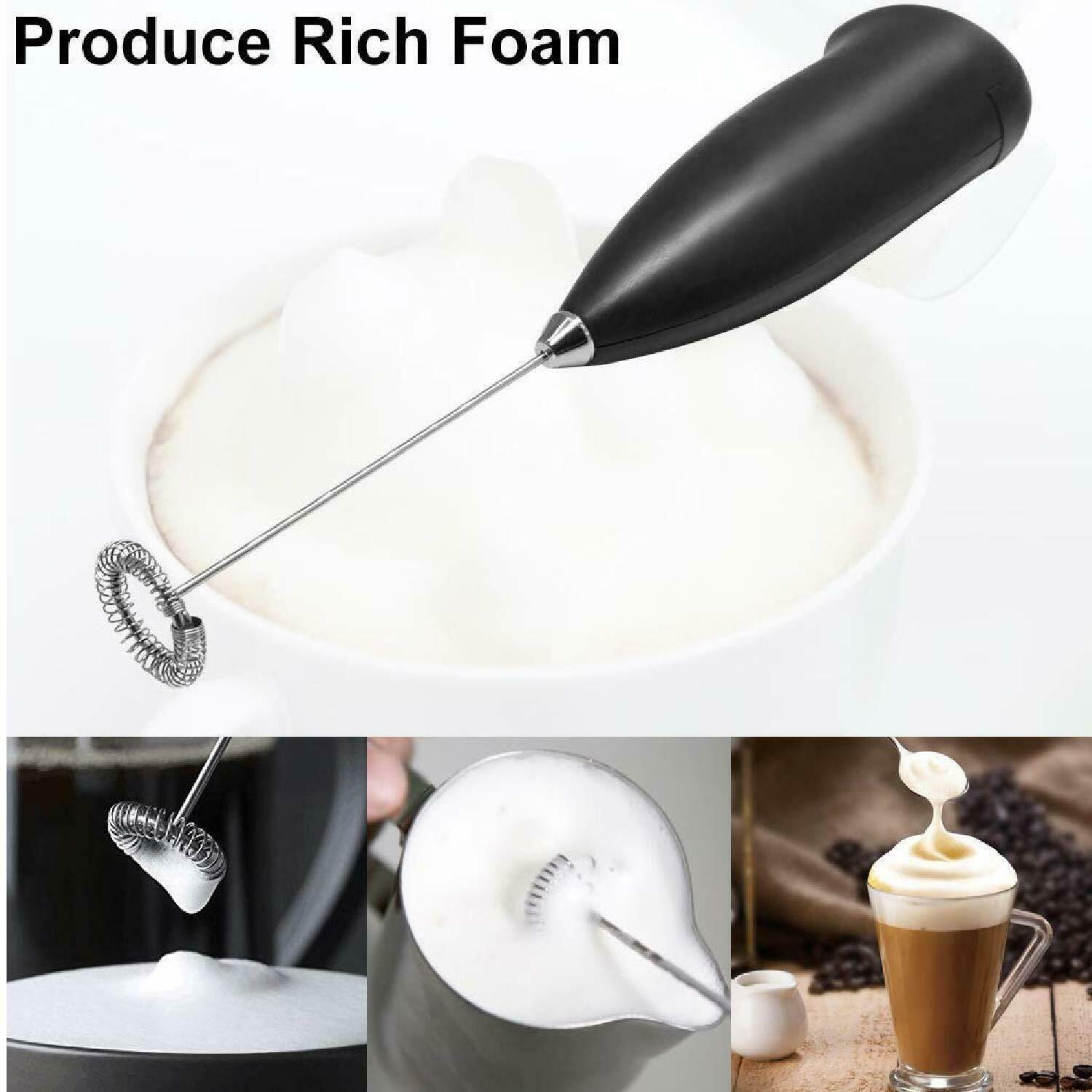 Free shipping- Electric Handheld Milk Frother Coffee Foam Maker Battery Powered Stainless Steel
